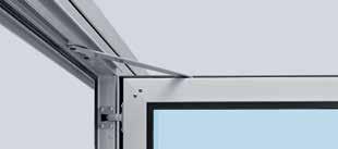 An integrated door closer, including hold-open device (bottom figure), is optionally available for optimum protection