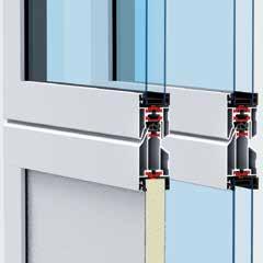 Up to 55 % improved thermal insulation: ALR 67 Thermo with climatic glazing and ThermoFrame The best thermal insulation For ALR F42 Thermo and ALR 67 Thermo, the aluminium profiles have a thermal