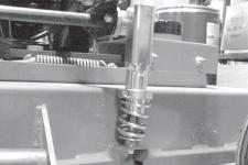 nut and bolt that secures the chain assembly to the deck lift crank.