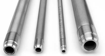 RIGID LANCES For use in manual or automatic tube cleaning applications Machined from high tensile strength, cold drawn stainless steel Three connection types available: Left Hand Medium Tubing (MP