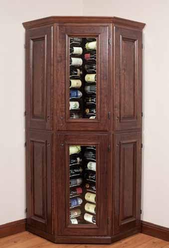 ConnoisseurCorner This cabinet provides a creative wine storage solution, maximizing wine storage space while minimizing cabinet footprint and overall space requirements.