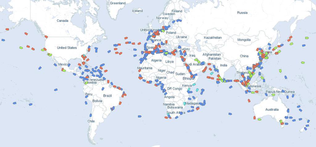 Over 200 shipping lines 504 operated vessels of