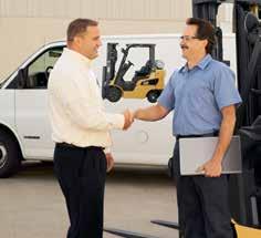 CUSTOMER SERVICE Delivering Real Material Handling Solutions A Cat lift truck purchase connects you to a variety of material handling solutions, including