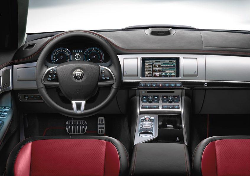 Inside XF you ll find an environment dedicated to your driving pleasure; Suedecloth and Bond grain leather seats with four-way electric adjustment, and Dual zone climate control.