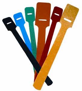 CABLE TIES Hook & Loop Cable Tie RKW Loop: Nylon Knit Hook: Low Density Polyethylene Easily assembled and removed Can be fastened and released several times L A W Black Blue Green Grey Screw Mount L