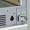 The earth switch is operated from the front of the switchgear, with mechanical indicators to show the switch position.