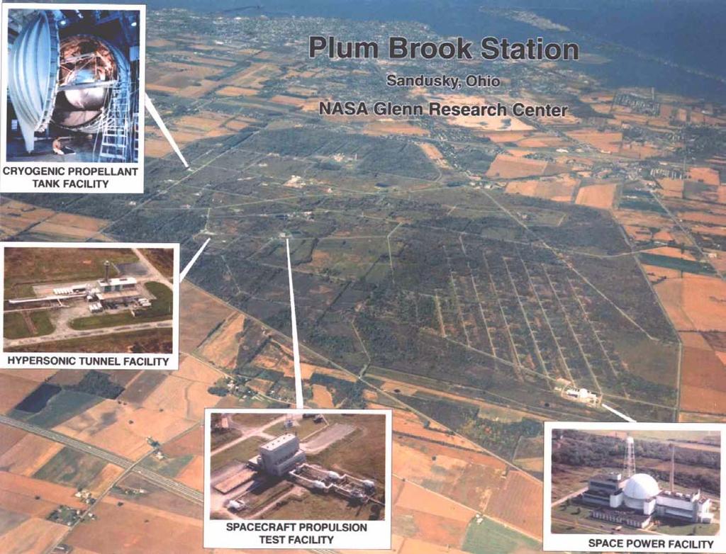 CONTRACT AT NASA PLUM BROOK STATION SANDUSKY, OHIO CRYOGENIC PROPELLANT TANK FACILITY HYPERSONIC TUNNEL FACILITY SPACECRAFT PROPULSION TEST FACILITY SPACE POWER FACILITY A