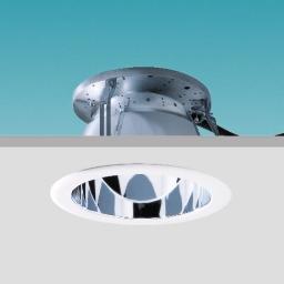 321 180 Recessed downlights with highly efficient mm internal diameter reflector. BS : a silver dark light optic (C-60) provide an efficient glare control for compact fluorescent PL-C and PL-T lamps.