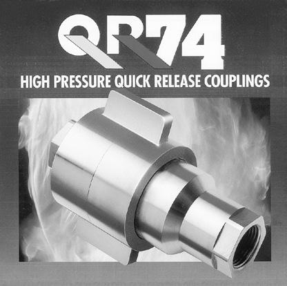 QR74 is a robust quick release coupling series for most industrial fluids including hydraulic fluids, lubricants and air.
