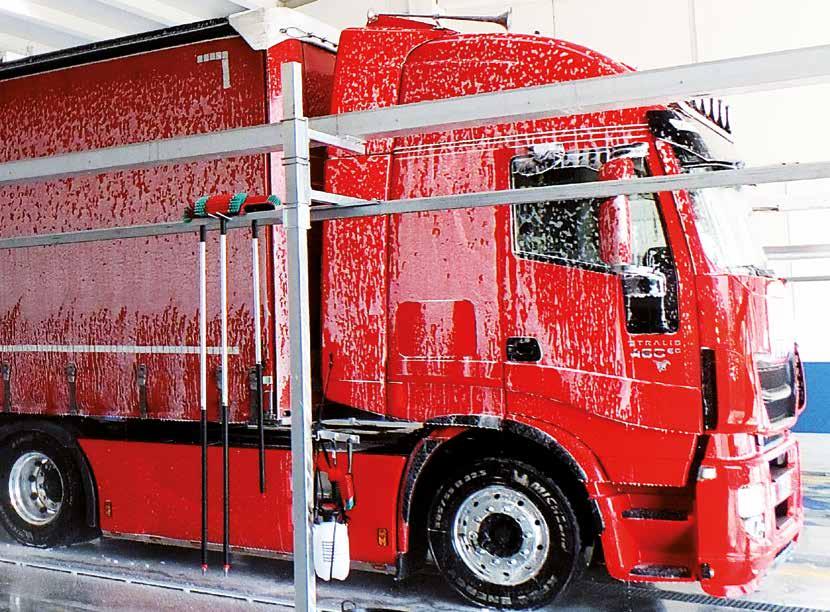 FOAMY CHEMICAL SPRAY UNDERCHASSIS WASH RACKS The automatic application of the chemical prewash saves time and controls consumption by service; its