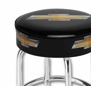 Stools come in 3 heights with a rugged vinyl covered