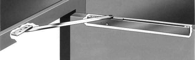bracket attached to top jamb Surface Application 1540 Series Product Designation based on Door Width 1546 18-1/2" - 25" Door Width 1547 25-1/8" - 32-1/2" Door Width 1548 32-5/8" - 40" Door With 1549