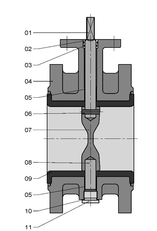 PARTS LIST EVFS 50-350 (2"-14") Item Description Material (1) EN/DIN Comparable ASTM 01 Shaft Duplex SS 1.
