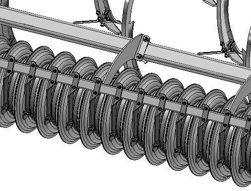 6 Cage Roller The cage roller provides a clod crushing and consolidating action and leaves a loose, open soil profile. It is well suited for dry, light, non-sticky soils.
