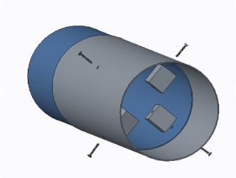 When loading the fragile object, the concentric cylinder containment system will be completely removed from its bay in the rocket.