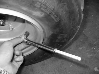 TIRES Check the tire pressure frequently with an air pressure gauge. You should check the pressure before running the vehicle when the tires are cold.