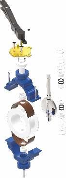 METAL DISC BUTTERFLY VALVES LEVER & GEAR OPERATED - FULL LUG & WAFER PART EXPLODED VIEW DESCRIPTION NO. MATERIAL LIST MATERIAL OF CONSTRUCTION QTY.