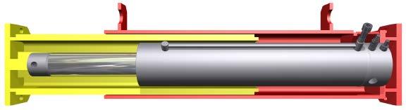 MGF 300 SERIES STRUT 600kN Double Acting Hydraulic Ram Assembly Hydraulic Cylinder Double Acting Material Steel Bore 140mm Max.