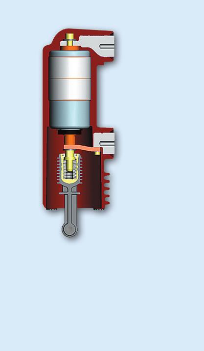 Operating mechanism The low speed of the contacts, together with the reduced run and low mass, limit the energy required for the operation and therefore guarantee extremely limited wear of the system.