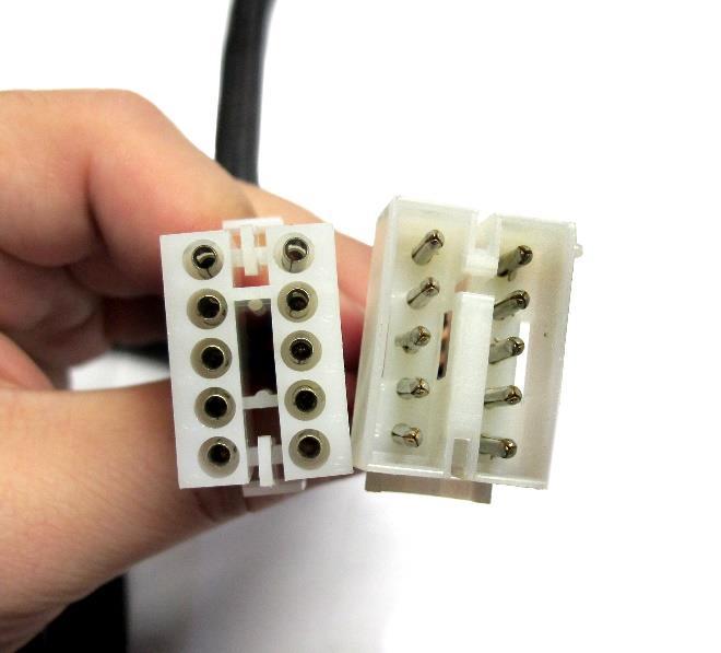 Step 19: Insert pre-terminated wires into the 10-pin