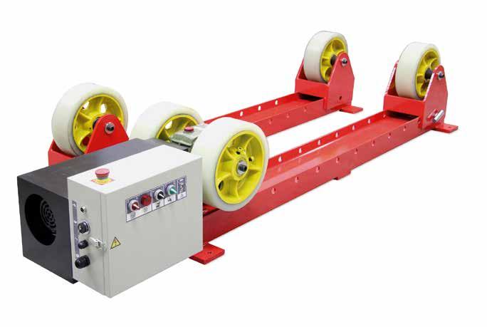Turnrollers Roller Block up to 3 t SIR Features Consisting of drive unit and idler unit. Smooth and continuous turning movement also at low speed. PU-rollers.