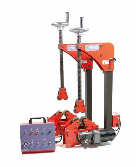 Pipe Processing Unit and more Simple and flexible from 30 mm up to 2.500 mm: Those rollerblocks with clamping device are very easy and simple to install.