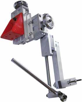 Supports Cross support with torch holder Features Horizontal and vertical movement 75 mm. Pivotable torch holder (180 ). Suitable for linear and girth welding.