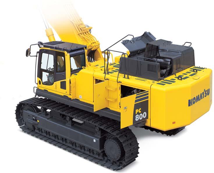 HYDRAULIC EXCAVATOR MAINTENANCE FEATURES PC800-8E00 Easy Checking and Maintenance of Engine