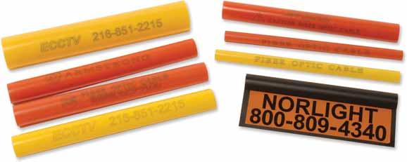 OUTSIDE PLANT PRODUCTS Cable Markers Standard/Stock Colors: Yellow and Orange.
