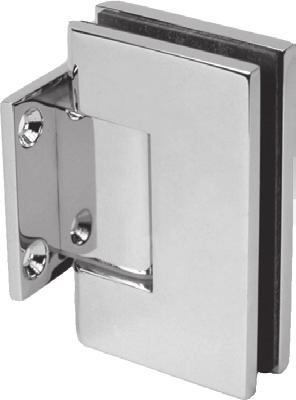 BRASS WALL MOUNT HINGE DOORS Standard Features on GW Models Solid Brass wall mounted hinges - dual acting Extruded Aluminum or Brass wall channel for stationary panel(s) where indicated Frameless 3/8