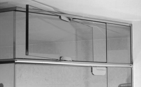 STEAM VENTS & STATIONARY TRANSOM STEAM VENTS ARE AVAILABLE ON ALL FRAMELESS HINGED MODELS WHEN FULL FLOOR TO CEILING GLASS IS BEING UTILIZED.