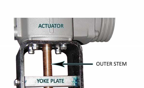 2. Lubricate valve once a year. Coat stem (#7) where it passes through the yoke adapter (#12) with grease.