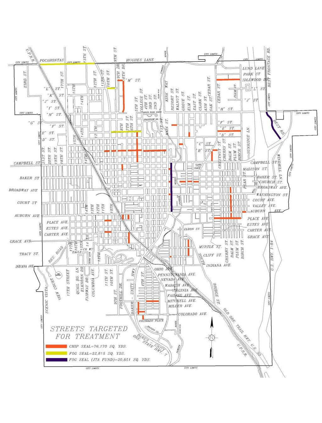 Streets Selected for Treatment-2015