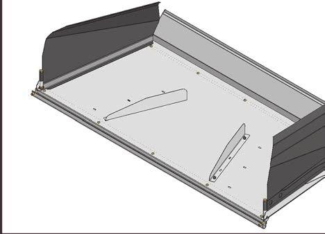 7. Assemble side deflectors (C) to cover with bolts (B), jam nut (E), washer (D),