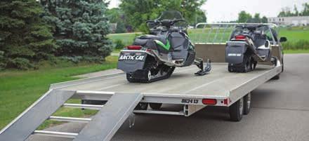 Snowmobile Trailers 8614 shown with optional 13'' wheels, combo shield and spare tire & mount 8624 POPULAR OPTIONS