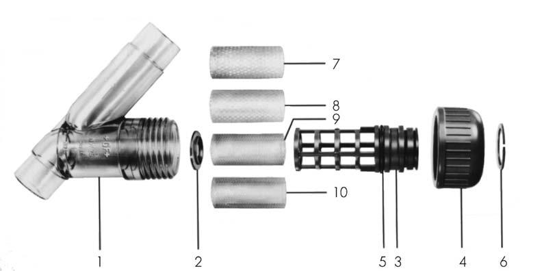 Spare Parts ine Strainers Type 305, PVC-U No.