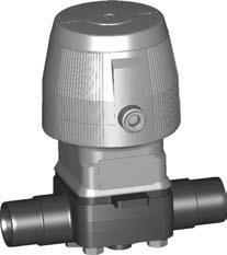 iaphragm valve IASTAR Eco PVC-U FC (Fail safe to close) Unions with solvent cement socket metric Moel: Working pressure 6 bar one sie PN kv-value EPM Coe 20 15 6 72 199 024 031 0.