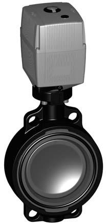 Butterfly valve type 140 PVC-U 24V Without manual overrie Moel: Connecting imension: ISO 7005 PN 10, EN 1092 PN 10, IN 2501 PN 10, ANSI B 16.
