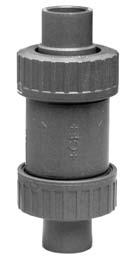 Ball check valves Ball check valve type 360 PVC-U SF With solvent cement sockets metric Moel: Silicone-free / paint-compatible For easy installation an removal Ball is sealing at a minimum water