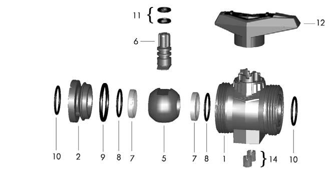 Spare Parts Ball Valves Type 546, PVC-U No.