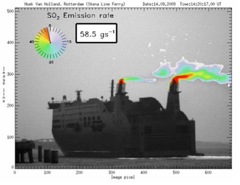 Remote Sensing and RPAS Measuring SOx in the plume of vessels can give an indication of potential