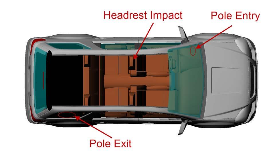 Figure 3: Damage to the vehicle from the pole.