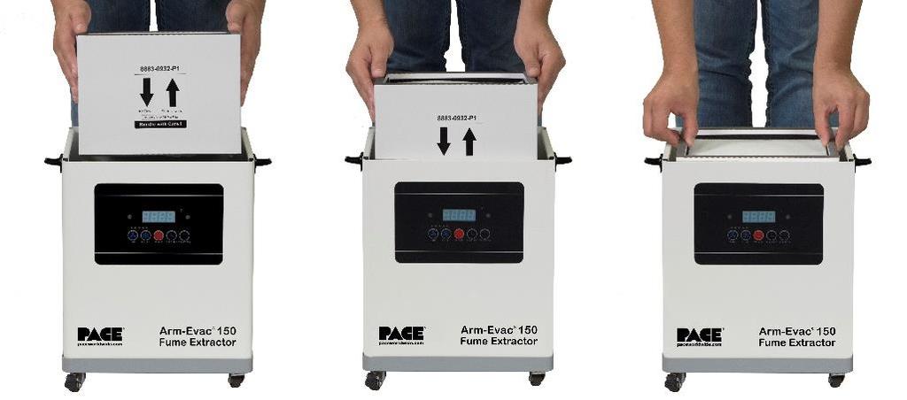 Filter Replacement & Spare Parts PACE Fume Extraction Systems are equipped with filters designed to capture particulates, noxious gases and odors from the air being filtered.