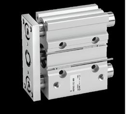 Compact Guide Cylinder Series Small auto switches or magnetic field resistant auto switches can be directly mounted on 2 surfaces.