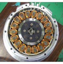 U-V line voltage [V] Torque [Nm] 4 3 3 2 (a) Rotor (b) Stator and reduction gearbox 1 1 Analysis result 2 4 6 8 q-axis current (i q ) [A] Fig. 8. Photographs of designed motor prototype.