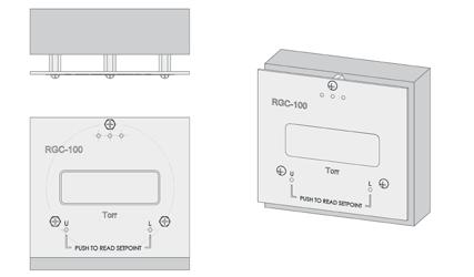 6) Dimensions: millimeters (inches) The Agilent RGC-100 Rough Gauge Controller is a cost effective solution for pressure measurements in the 1 x 10-3 Torr to 760 Torr region.
