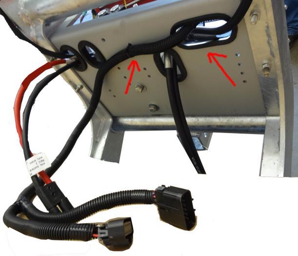Attach red lead of the cable and plug assembly to positive motor
