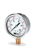 STAINLESS STEEL INDUSTRIAL GAUGES Where vibration, corrosion and pulsating conditions exist, the Weiss line of stainless steel cased liquid filled and dry construction industrial pressure gauges are