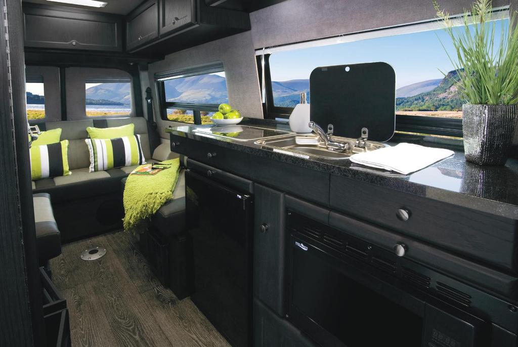 CRAFTSMANSHIP COMFORT STYLE Features Fully equipped galley features a 3.1 cu. ft.