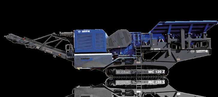 MOBICAT mc 120 13 With the exception of the hydraulic drive system for tracking and crusher gap adjustment, all machine components of the MOBICAT MC 120 Z are electrically powered.